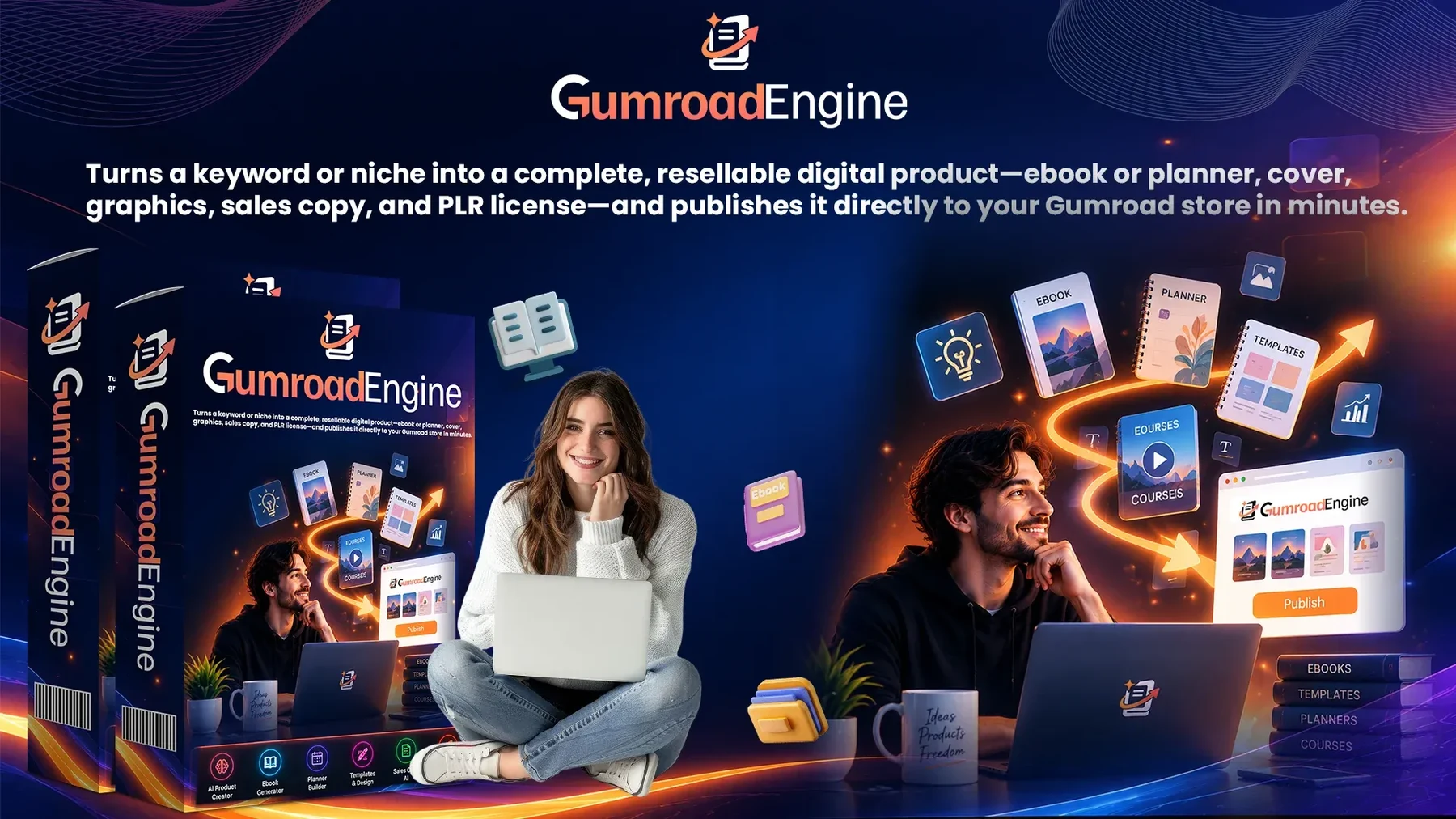 Gumroad Engine dashboard preview